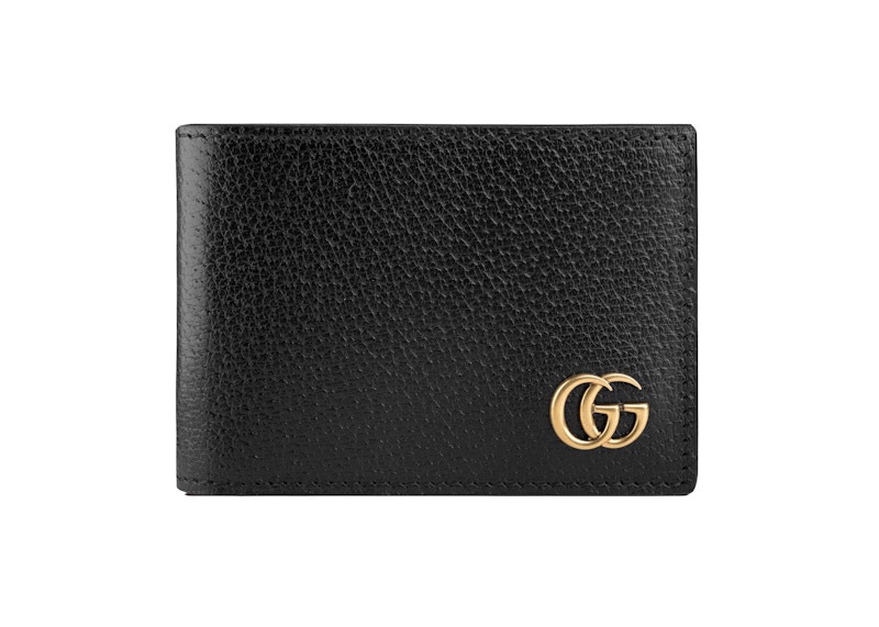 Gucci GG Marmont Bifold Wallet Textured Calfskin Black