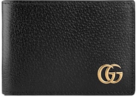 Gucci GG Marmont Bifold Wallet Textured Calfskin Black Gucci GG Marmont Bifold Wallet Textured Calfskin Black