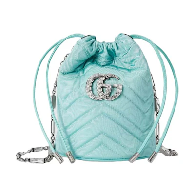 Gucci GG Marmont Bucket Bag Light Blue