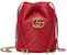 Gucci GG Marmont Bucket Bag Mini Hibiscus Red