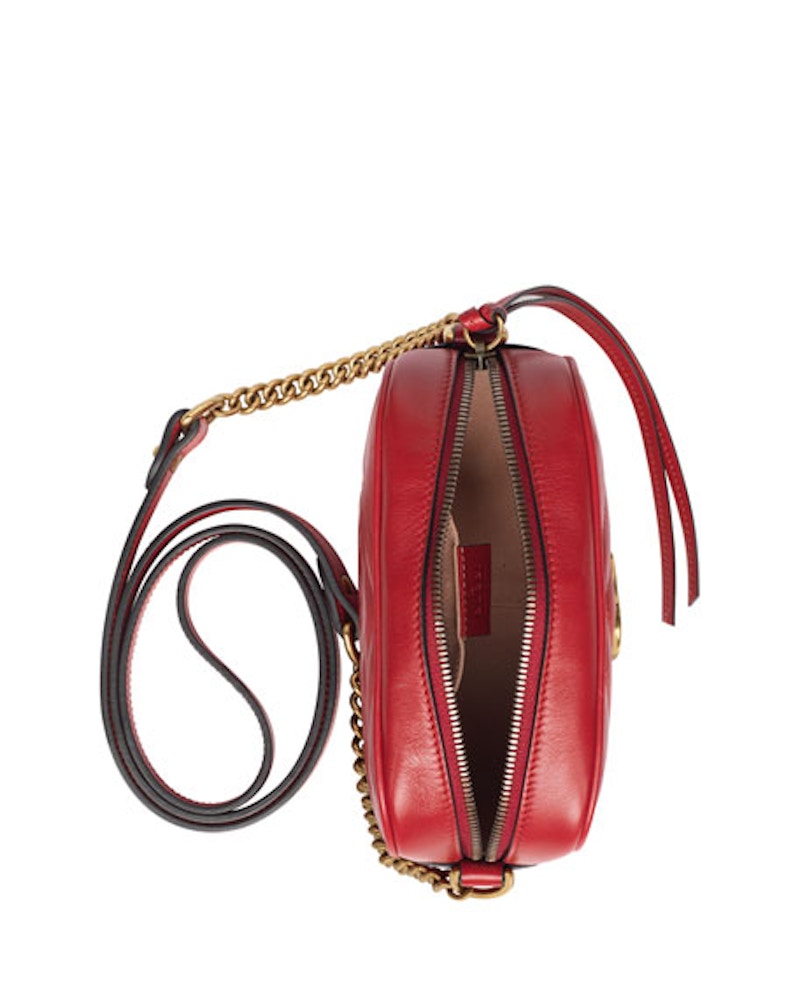 Lookbook Beg Gucci GG Marmont Camera Matelasse Kecil Merah Hibiscus