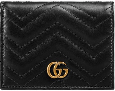 古驰 GG Marmont 黑色绗缝卡包钱包 Buy 古驰 GG Marmont 黑色绗缝卡包钱包