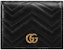 Gucci GG Marmont Card Case Wallet Matelasse Black
