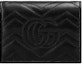 Order Gucci GG Marmont Card Case Wallet Matelasse Black