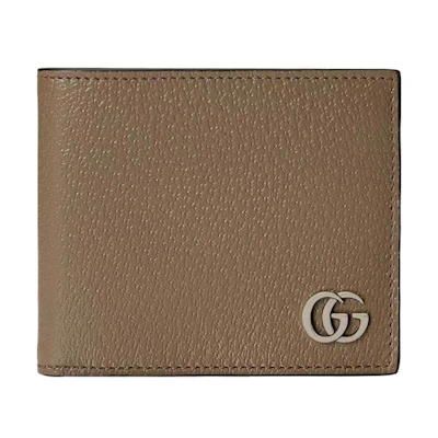 Gucci GG Marmont Card Case Wallet Taupe