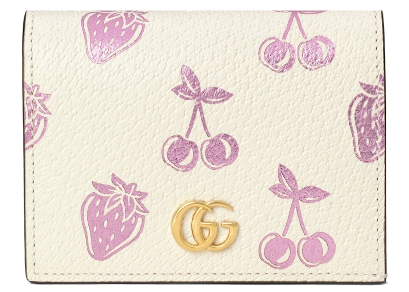 Gucci GG Marmont Card Case Wallet White