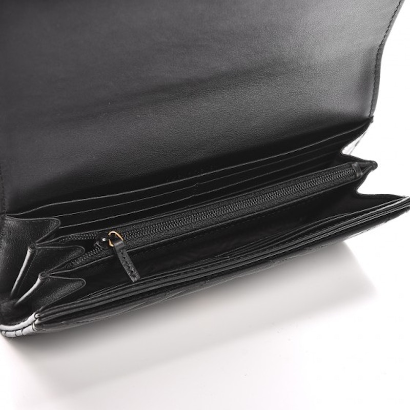 Lookbook 古驰GG Marmont Matelassé黑色长款钱包