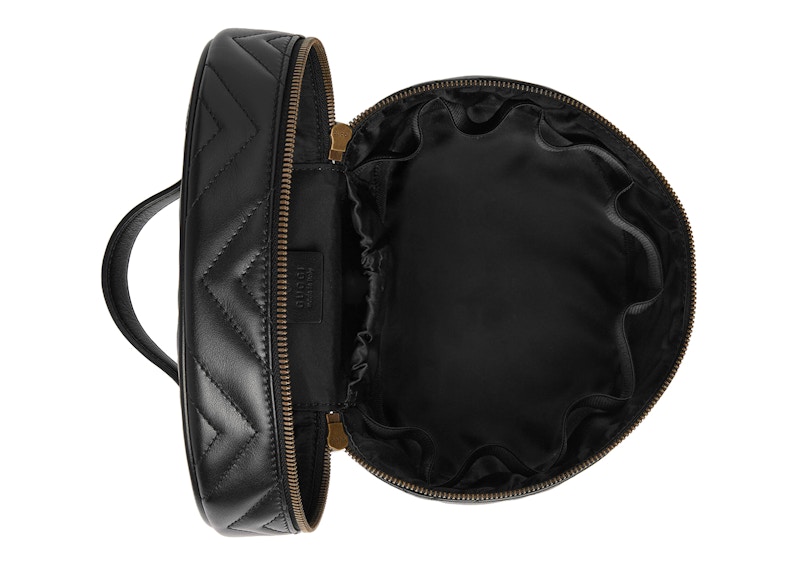 Lookbook Gucci GG Marmont Beg Kosmetik Kecil Matelasse Chevron Hitam