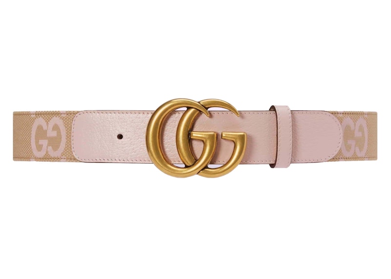 Gucci GG Marmont Jumbo GG Belt Beige/Light Pink