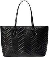 Gucci GG Marmont Large Tote Bag Matelasse Chevron Black Gucci GG Marmont Large Tote Bag Matelasse Chevron Black