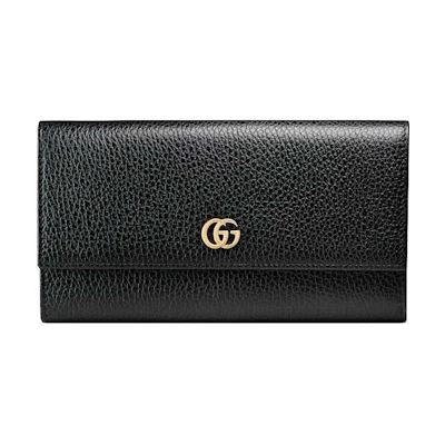 Gucci GG Marmont Leather Continental Wallet Black