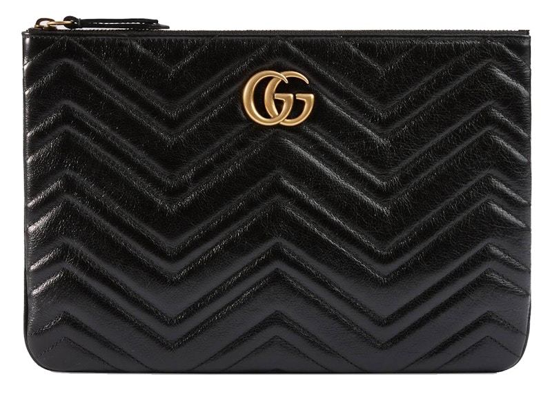 Gucci GG Marmont Leather Pouch Black