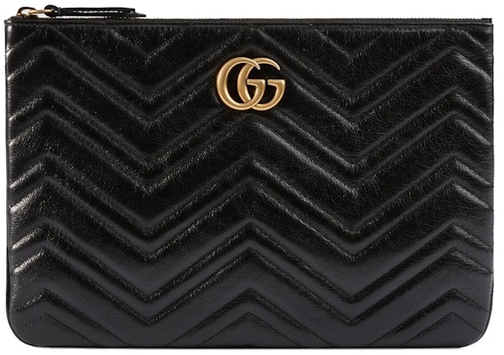 Gucci GG Marmont Leather Pouch Black Buy Gucci GG Marmont Leather Pouch Black
