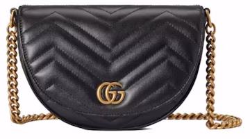 Gucci GG Marmont Matelasse Chain Mini Bag Black Gucci GG Marmont Matelasse Chain Mini Bag Black