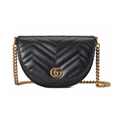 Gucci GG Marmont Matelasse Chain Mini Bag Black