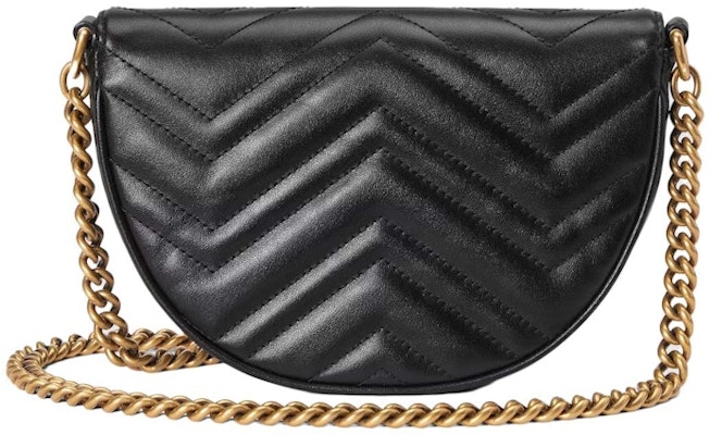 Gucci GG Marmont Matelasse Chain Mini Bag Black Lookbook Gucci GG Marmont Matelasse Chain Mini Bag Black