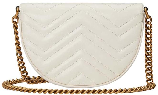 Gucci GG Marmont Matelasse Chain Mini Bag White Lookbook Gucci GG Marmont Matelasse Chain Mini Bag White