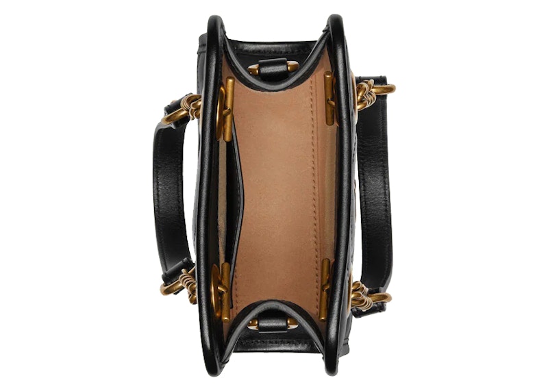 Lookbook グッチ GGマーモント ミニマテラッセバッグ (黒)
