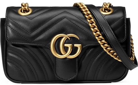 古馳GG Marmont黑色小羊皮斜挎包 Buy 古馳GG Marmont黑色小羊皮斜挎包