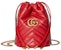 Gucci GG Marmont Matelasse Mini Bucket Bag Red