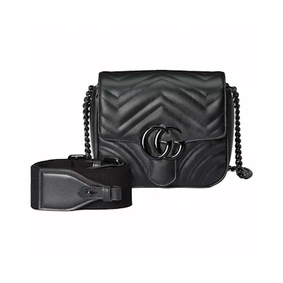 Gucci GG Marmont Matelasse Shoulder Bag Black