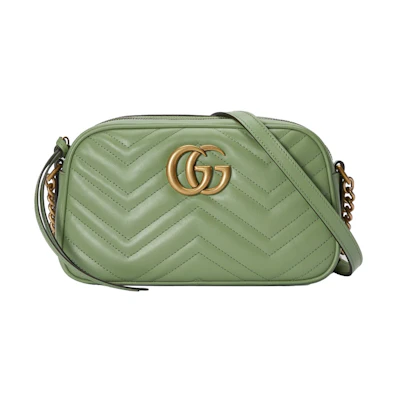 Gucci GG Marmont Matelasse Shoulder Bag Sage Green