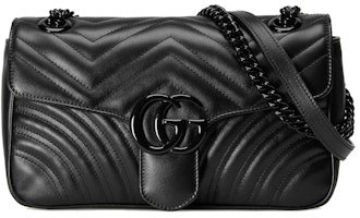 Gucci GG Marmont Matelasse Shoulder Bag Small Black/Black Gucci GG Marmont Matelasse Shoulder Bag Small Black/Black