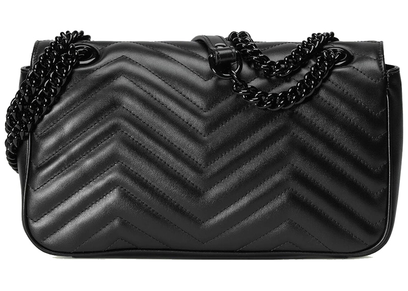 Order Gucci GG Marmont Matelasse Beg Bahu Kecil Hitam/Hitam