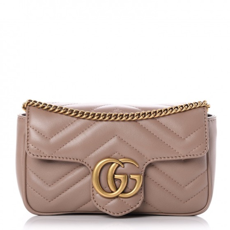 Gucci GG Marmont Matelasse Super Mini Bag Dusty Pink