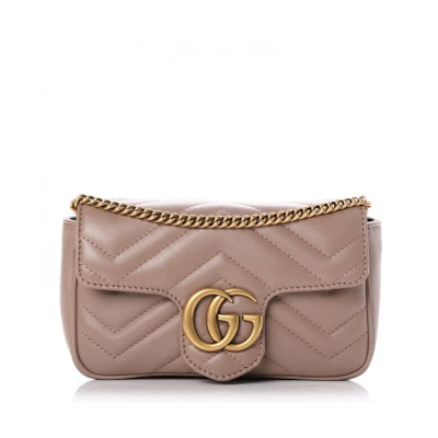 Gucci GG Marmont Matelasse Super Mini Bag Dusty Pink