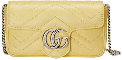 Gucci GG Marmont Matelasse Super Mini Bag Pastel Yellow Gucci GG Marmont Matelasse Super Mini Bag Pastel Yellow