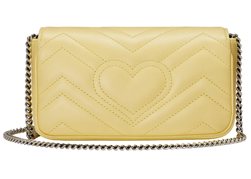 Order Gucci GG Marmont 羊皮超迷你包 柔和黃色