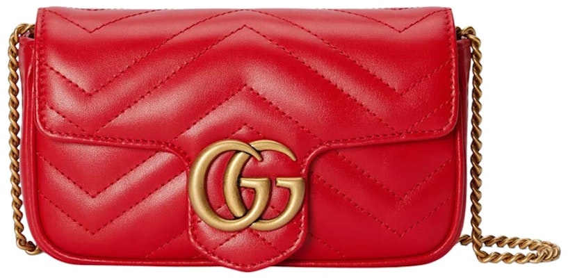 Gucci GG Marmont Matelasse Super Mini Bag Red Buy Gucci GG Marmont Matelasse Super Mini Bag Red