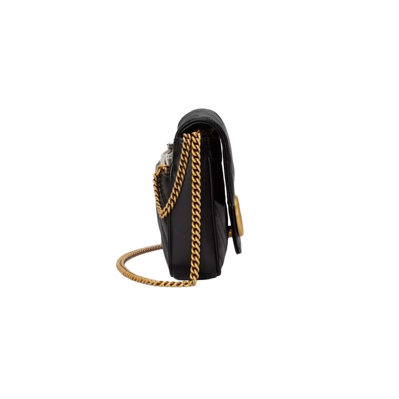 Lookbook 古驰 GG Marmont 迷你黑色肩包