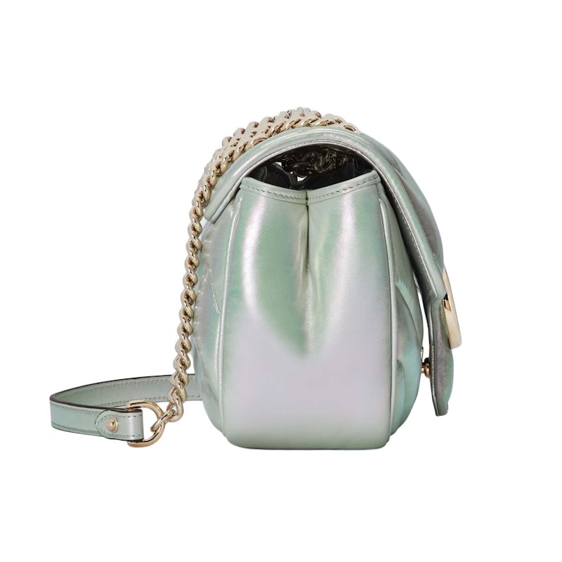 Lookbook Gucci GG Marmont 迷你綠色幻彩肩背包