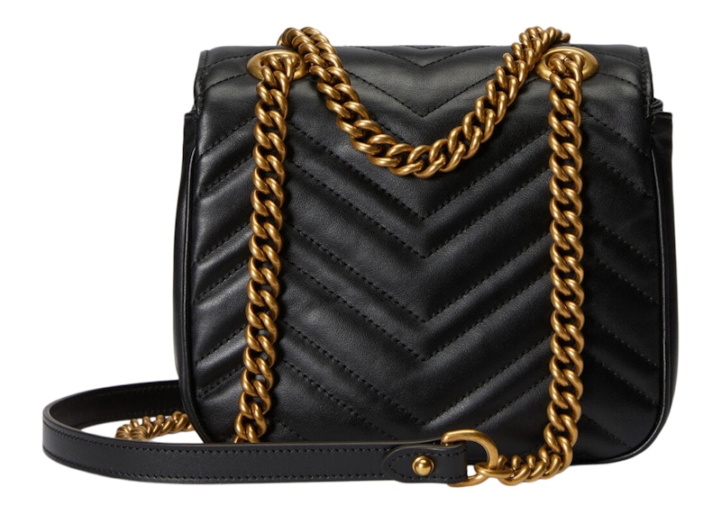 Lookbook Bolso Bandolera Mini Gucci GG Marmont Matelassé Chevron Negro