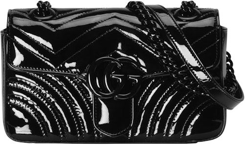 Bolso Bandolera Mini Gucci GG Marmont Negro de Cuero Charolado Buy Bolso Bandolera Mini Gucci GG Marmont Negro de Cuero Charolado
