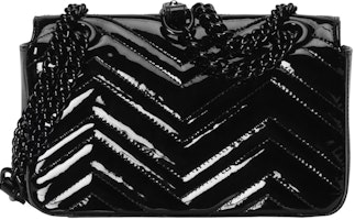 Gucci GG Marmont Beg Bahu Mini Kulit Hitam Berkilat Order Gucci GG Marmont Beg Bahu Mini Kulit Hitam Berkilat