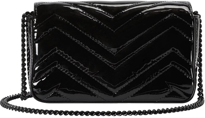 Gucci GG Marmont Patent Super Mini Bag Black Patent Leather Order Gucci GG Marmont Patent Super Mini Bag Black Patent Leather