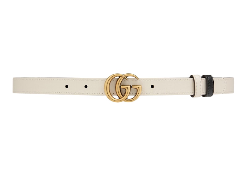 Gucci GG Marmont Reversible Thin Belt Black/White 圖 2