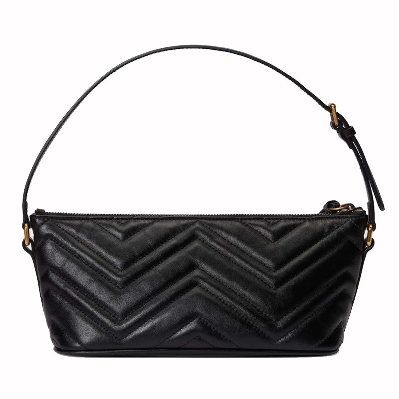 Lookbook グッチ GGマーモント ショルダーバッグ (黒)
