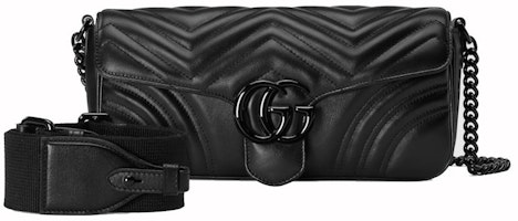 Gucci GG Marmont Shoulder Bag Black/Black-tone Gucci GG Marmont Shoulder Bag Black/Black-tone