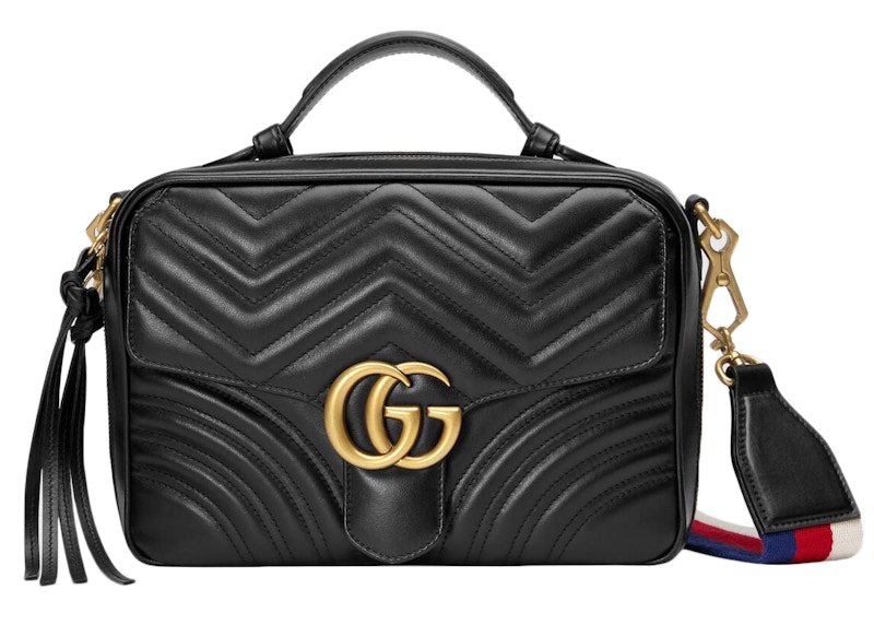 Gucci GG Marmont Shoulder Bag Matelasse (Sylvie Web) Small Black