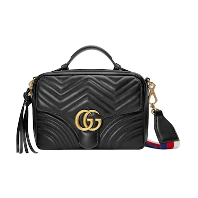 Gucci GG Marmont Shoulder Bag Matelasse (Sylvie Web) Small Black