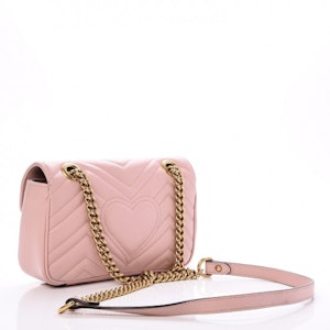 Gucci GG Marmont 肩背包斜紋小型淺粉紅色 Order Gucci GG Marmont 肩背包斜紋小型淺粉紅色