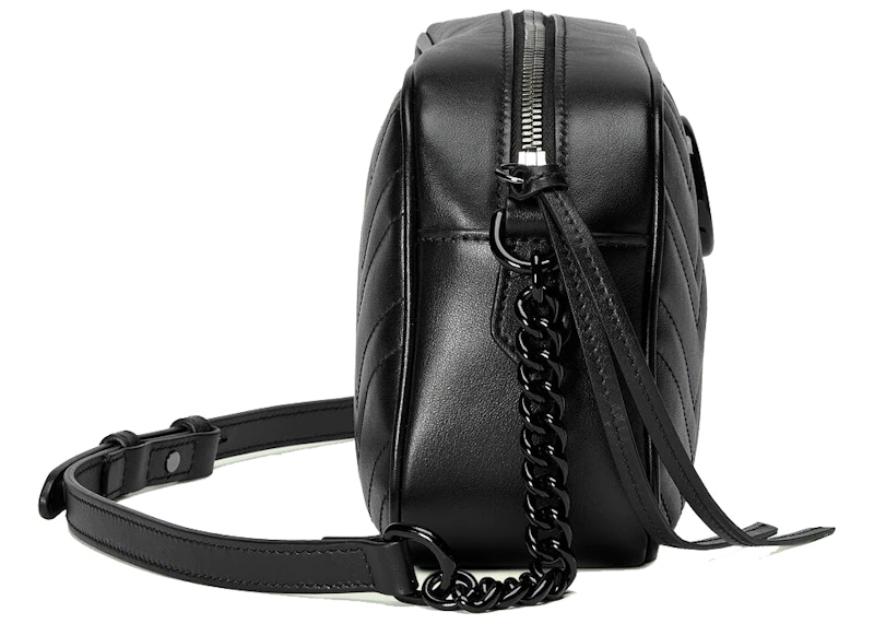 Order Gucci GG Marmont Beg Sisi Kecil Hitam/Hitam