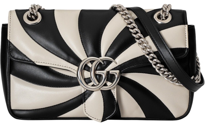 gucci-gg-marmont-shoulder-bag-small-optical-quilted-patchwork-black-white