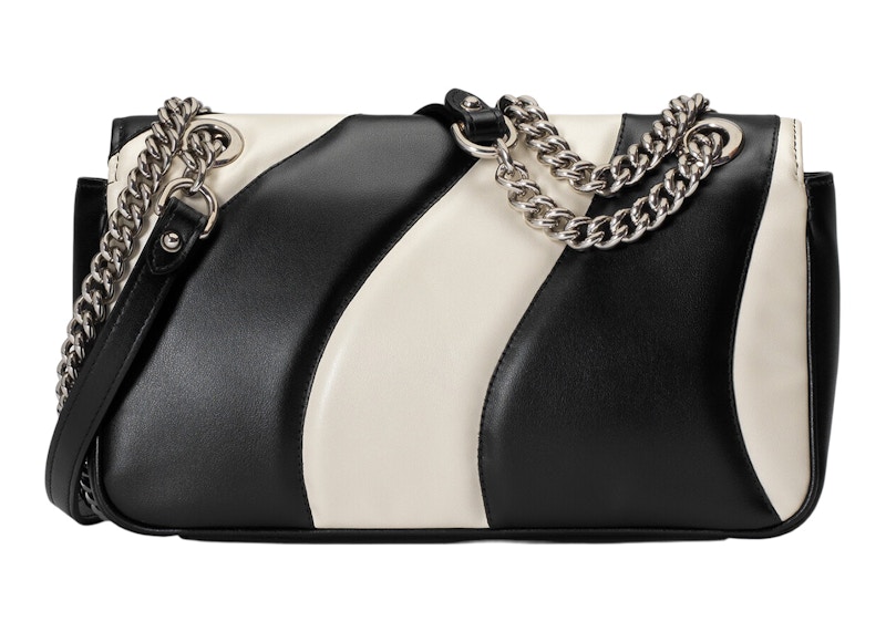 Order グッチ GG マーモント ショルダーバッグ スモール オプティカル キルティング パッチワーク ブラック/ホワイト