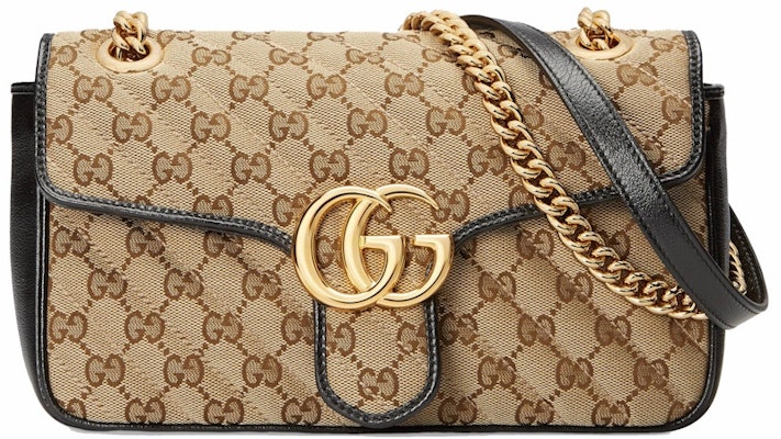 Gucci GG Marmont Small Diagonal Matelasse Bag Original GG Canvas Beige/Ebony Buy Gucci GG Marmont Small Diagonal Matelasse Bag Original GG Canvas Beige/Ebony