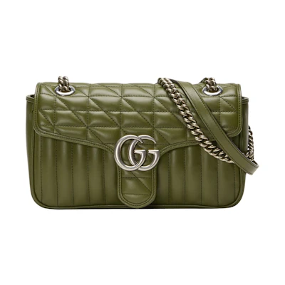 Gucci GG Marmont Small Forest Green Matelasse